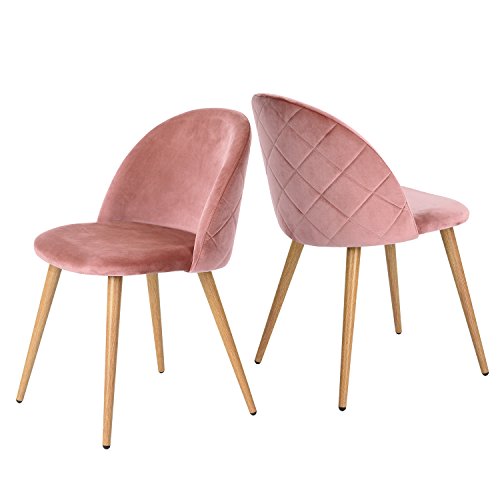 Reviews de Sillas de recepción comprados en linea. 47 FurnitureR Juego de 2 Sillas de Comedor de Terciopelo Sillas de Ocio Modernas de Mediados de Siglo Sillas Laterales Tapizadas con Patas de Metal para Sillas de Salón y Oficina en...