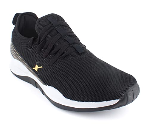Image of Men's Black Golden Shoes for Trekking Hiking & Walking with Mesh EVA (SX0614GBKGO0009)
