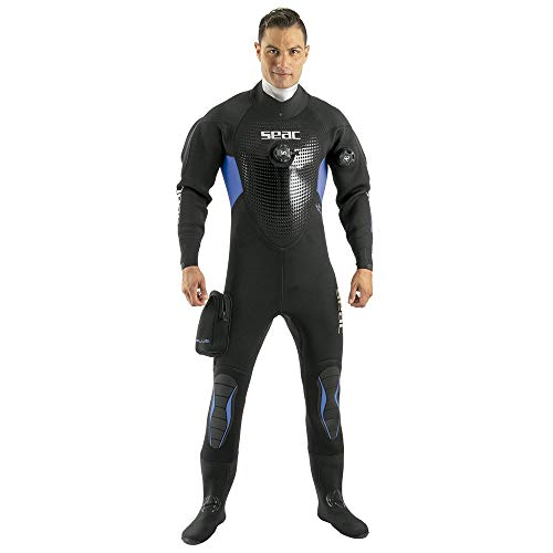 Superstretch con flap di protezione esterno. Sistema di chiusura dei polsi: Neoprene in Nylon Superstretch e Glide Skin interno. Tasca laterale: in neoprene con cerniera YKK. Ginocchiere: in Tatex