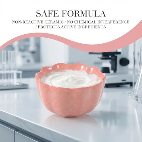 Bowl facial de cerámica rosa para mezclar aceites esenciales 60ml miniatura 4