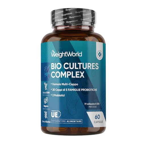 WeightWorld - Fermenti Lattici Probiotici per Intestino Vegetale - 60 Capsule