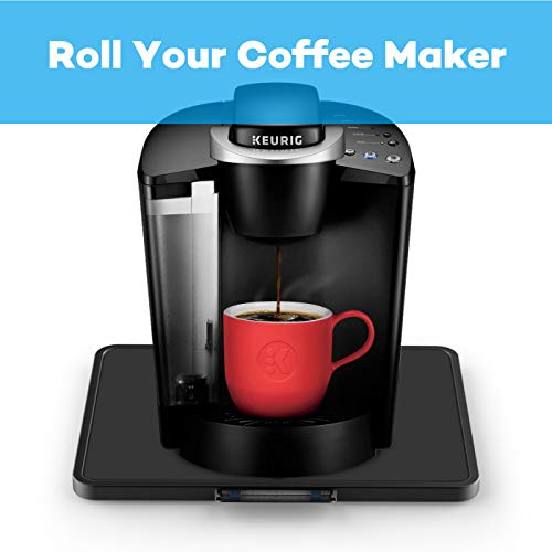 Appliance Sliding Tray Extra Large Rolling Tray Accessories Compatible with Ninja Foodi, Instant Pot, Air Fryer, Coffee Maker, Stand Mixer and Blender, Roll Under Cabinet Over Countertop, By Sicheer - Thumbnail 2