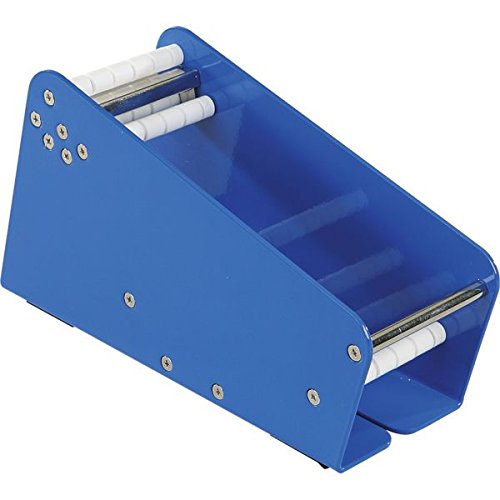 LEMAX® Tisch-Etikettenspender, blau, Stahl, Nutzbreite 75mm