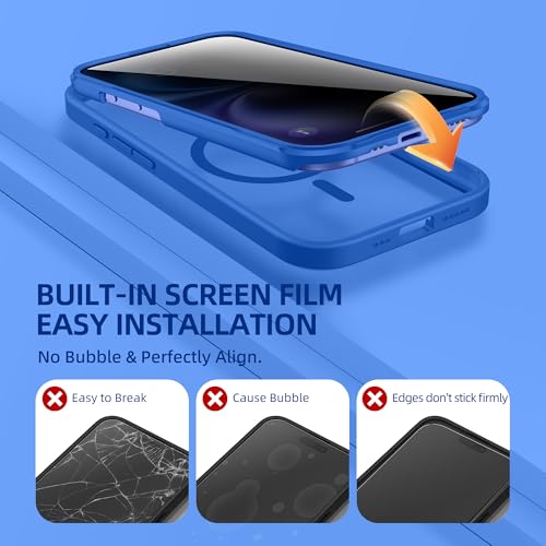 Coque iPhone 16 premium bleu clair intégrale MagSafe et anti-espion