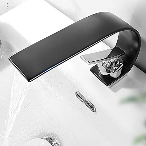 Robinet de lavabo cascade design blanc et chrome pour bien-être - 4