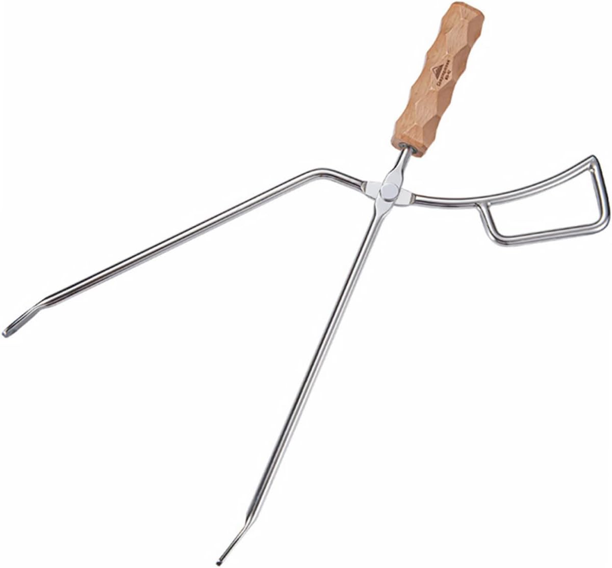 BESPORTBLE Stainless Steel Charcoal Clip Durable Firewood Tong for Bbq Camping and Grilling Easy to Clean and Store Charcoal Grabbing Tool