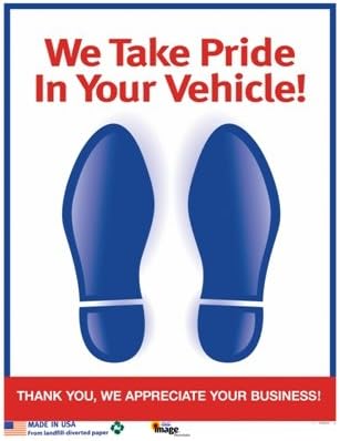 M0002Gb2260A Footprint Glossy Back Paper Floor Mat - 500 Per Box