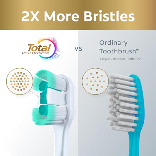 Image of Colgate Total Foaming Cleaning Toothbrush | Fights the root cause of Cavities, Plaque, Gum Problems, Stains, Tartar