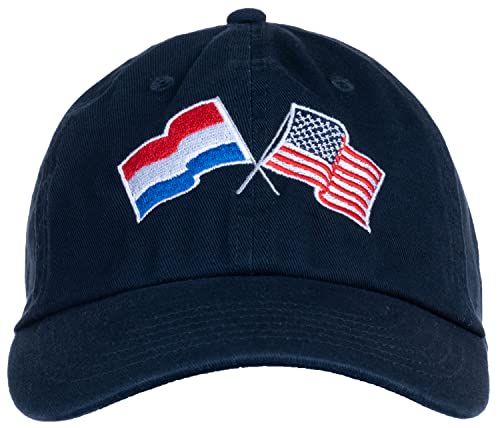 Image of Ann Arbor T-shirt Co. American Friendship Nations Flag Baseball Low Profile Dad Hat for Men Women