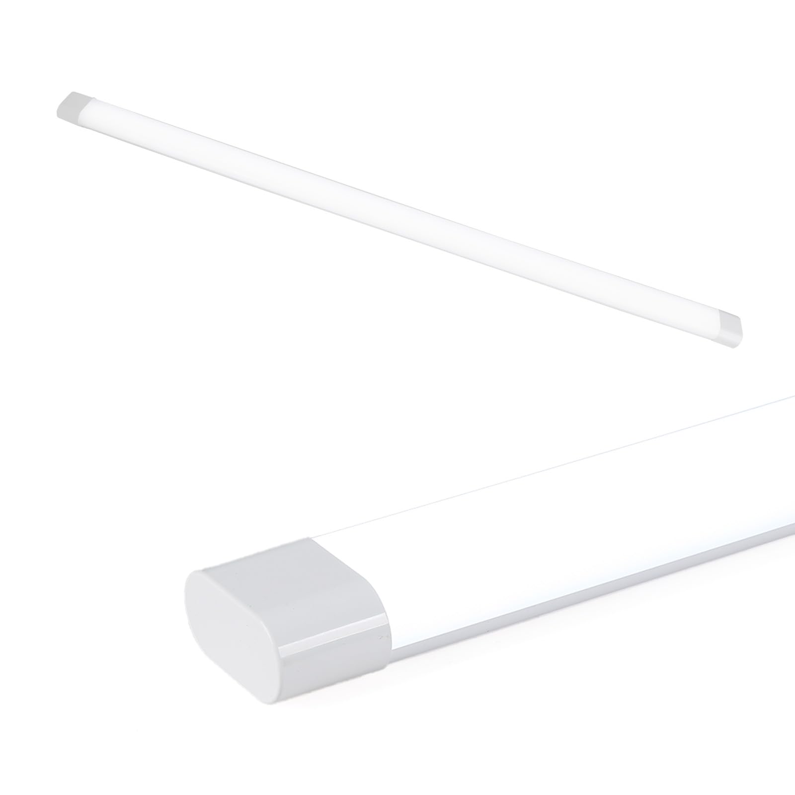 Alpinaluz Lámpara LED lineal 120cm 36W 4500LM Blanco Frío 6000K Pantalla LED Alta Eficiencia Difusor Mate Antideslumbrante Carcasa Blanca
