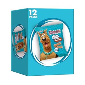 Kellogg’s SCOOBY-DOO! Baked Graham Cracker Sticks, Lunch Snacks, Snack Crackers, Cinnamon, 12oz Box (12 Pouches)
