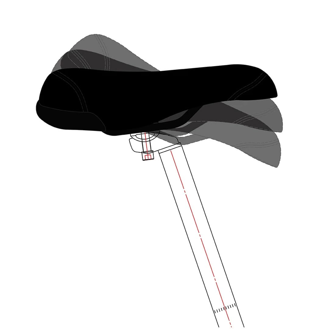 Selle de vélo à roulettes noire avec logos, selle de vélo en flanelle, logo brodé, rail de 8 mm