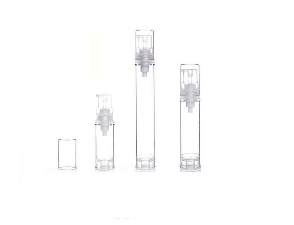 Elandy 6PCS Airless Pump Bottle-Empty Refillable Black Airless Vacuum Pump Cream Lotion Make Up Bottle Toiletries Liquid Container Lightweight Travel