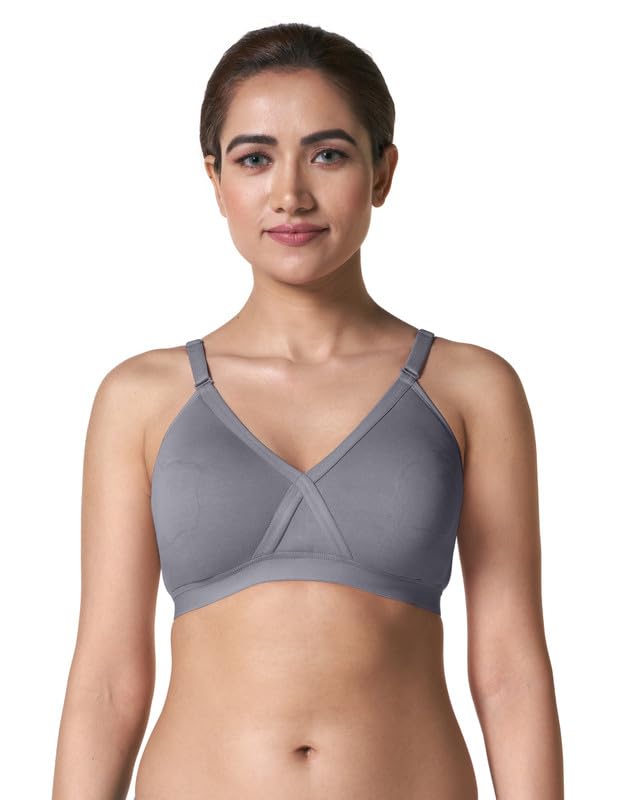 Image of BLOSSOM Crossy Lift Women's Seamless Moulded,Double Layered Full Coverage, Non Wired Non Padded, T-Shirt /Everyday Support Bra with Nipple Concealers