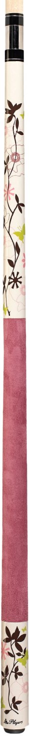 Players Flirt F-2750 Eggshell White with Brown, Pink and Lime Flower and Vine Design Cue, 20-Ounce