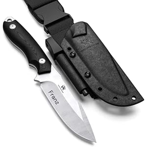 Wolfgangs AMBULO Jagdmesser D2 Stahl Schwarz