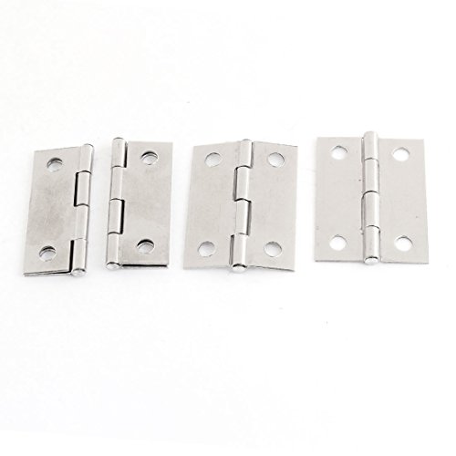 Aexit 4pcs Home Clothes Hangers Drawer Door Silver Tone Butt Hinges Hardware Children's Clothes Hangers Part 1.5