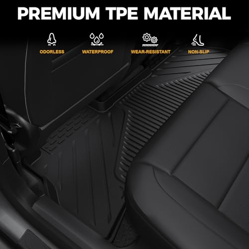 Image of Floor Mats for Chevy Trax /Buick Envista 2024-2026, All Weather Floor Mats Trunk Cargo Liner with Backrest Protectors and Door Sill Guards Accessories, Full Coverage Set