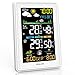 Produktbild Konsen Wetterstation funk mit Außensensor Multifunktionale Funkwetterstation DCF Funkuhr Digital Thermometer Hygrometer mit Wettervorhersage, Weiß
