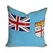 Poszewka na poduszkę z flagą Fidżi 56 x 56 cm poduszka Fidżi dekoracja do pokoju dziecięcego nowoczesna aksamitna poszewka na poduszkę z zamkiem błyskawicznym na sofę salon nowoczesna flaga narodowa poszewka na poduszkę parapetówka prezent