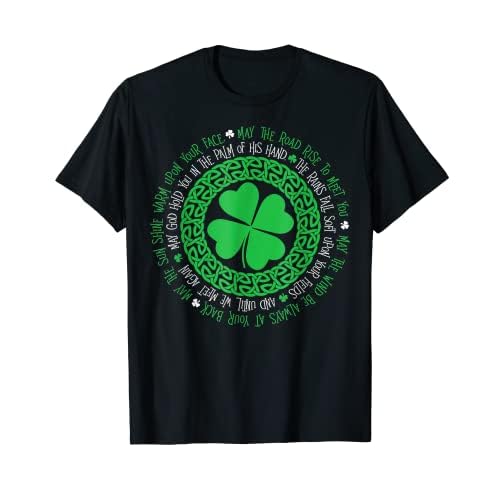 Irish Blessing ケルトノット 4つ葉のクローバー Tシャツ