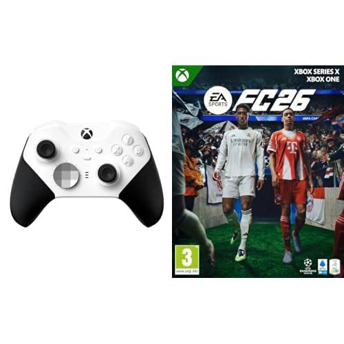 Xbox Controller Wireless, Elite White One, Series X|S, Windows 10/11, Android, iOS + EA SPORTS FC 26 Standard Edition Series X One - Disco | Videogiochi | Italiano