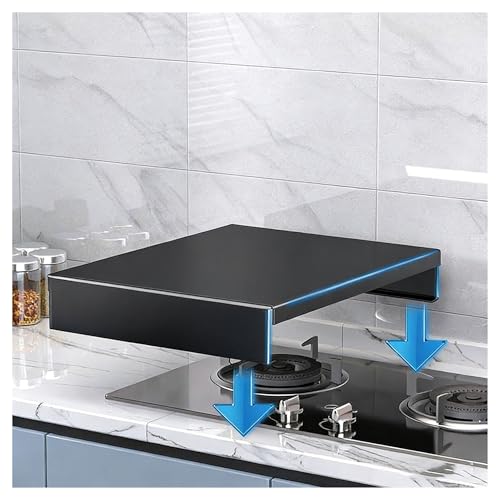 QSTGX Cubre Encimera Gas 4 Fuegos Tapas para Encimera Cocina de Gas Parte Inferior Plegada en Forma de L con Alfombrilla Antideslizante para Encimeras, Fregaderos Y Autocaravanas(35x40x7cm)