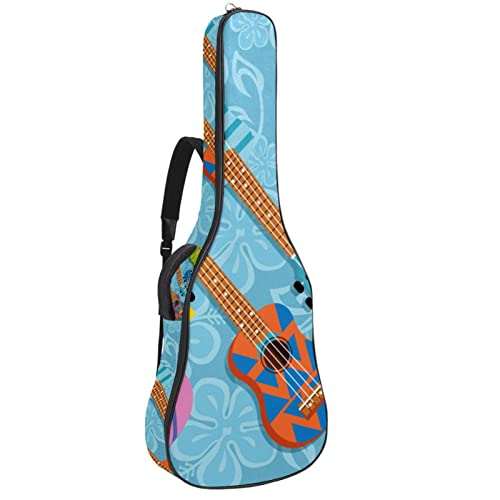Housse de transport étanche pour guitare avec bandoulière réglable Motif fleurs et papillons, Multicolore 03., 42.9×16… - Les Beatles, Paul McCartney, John Lennon, RIngo Starr, George Harrison Housse de transport étanche pour guitare avec bandoulière réglable Motif fleurs et papillons, Multicolore 03., 42.9x16…