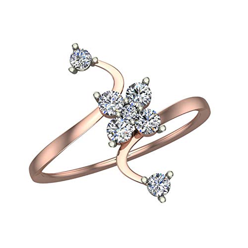 Image of DISHIS 14K /18K Rose Gold Diamond BIS Hallmarked Ring for Women