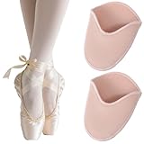 Guduling 1 Paar Ballettschuh Zehenpolster Ballett,Zehenschoner für kurze Ballettschuhe,8.9x1.6cm Weiche Fußabdeckungen für Tänzerinnen,Passt sich dem Fuß an,Entlastet die Zehen (Hautfarbe)