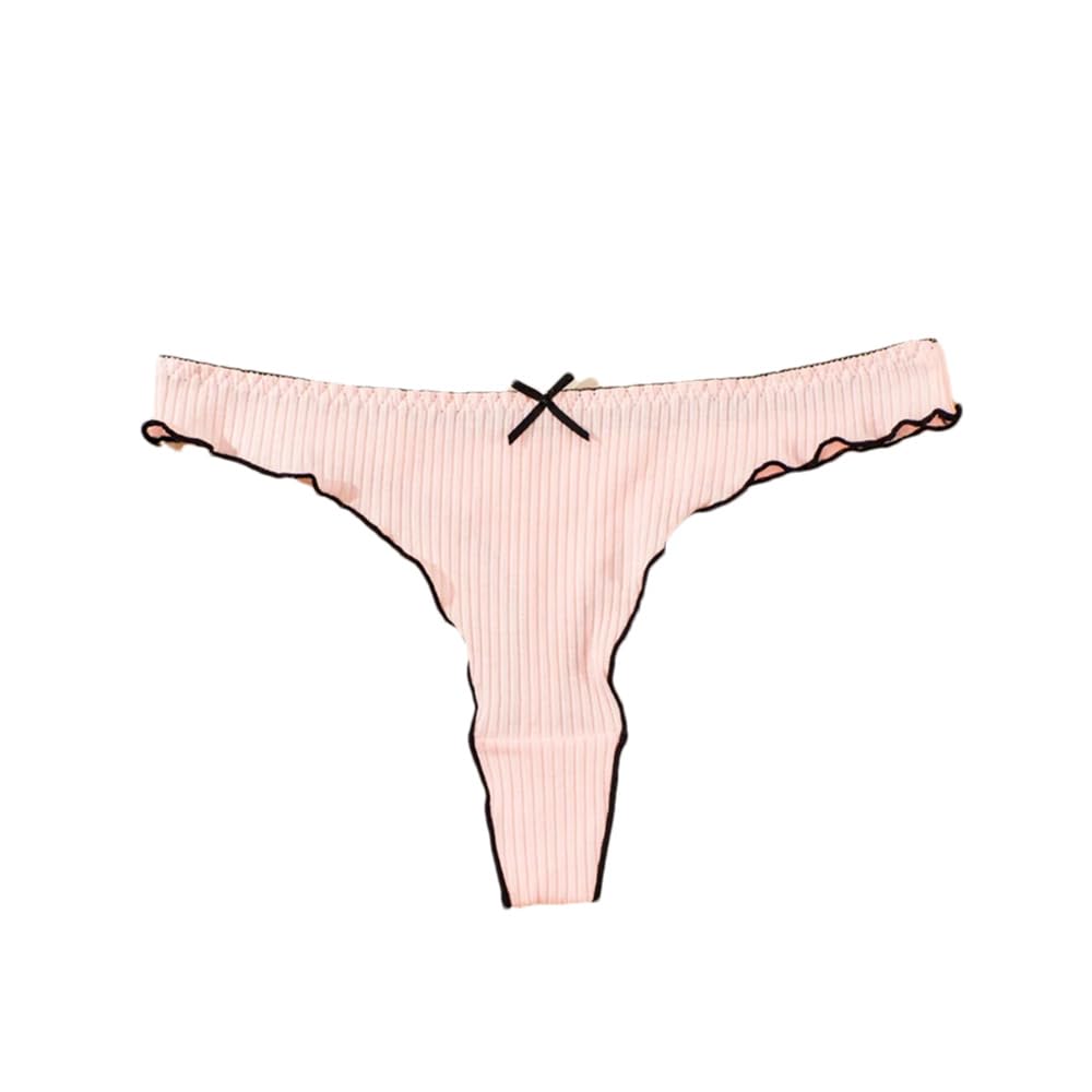 Dvbfufv Womens Cotton G-String Womens Panties Sexy Briefs Mid Waist Thongs Underwear Female Seamless Thongs Lingerie
