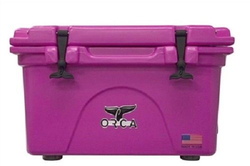 ORCA ORCP026 Cooler with Extendable flex-grip handles for comfortable solo or tandem portage, 26 quart, Pink