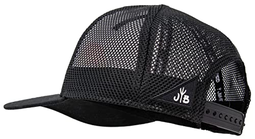 Foto von Jumping Bird Trucker Cap (Schwarz/Weiß) • Mesh Cap für Herren & Damen • Sunset Druck • Retro Style Kappen • Netzcap atmungsaktiv