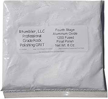 Rock Tumbler Grit for 15 Pound Tumbler with 1 Pound Plastic Buffering Pellets