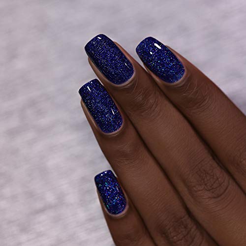 Image of ILNP Set Sail - Navy Blue Holographic Jelly Nail Polish