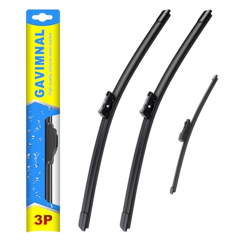 Image of Gavimnal Silicone Wiper Blades Replacement For Volkswagen Atlas 2018-2025 | 26 inch+22 inch Front & 12 inch Rear, All-Weather, Streak-Free, OE-fit, Quiet, Easy One-Click Install