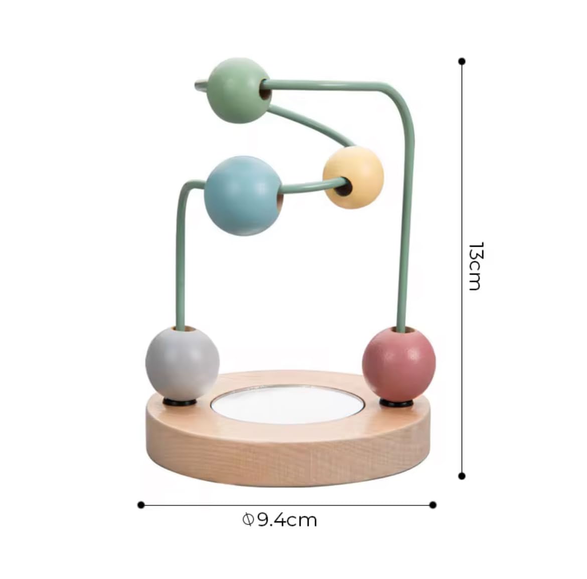 Premium Holzspielzeug Set für Kleinkinder. Multifunktionales Motorikspielzeug 3-in-1. Nachzieh-Elefant, Stapelturm & Motorikschleife. Fördert Feinmotorik, Zählen, Koordination & Wahrnehmung.