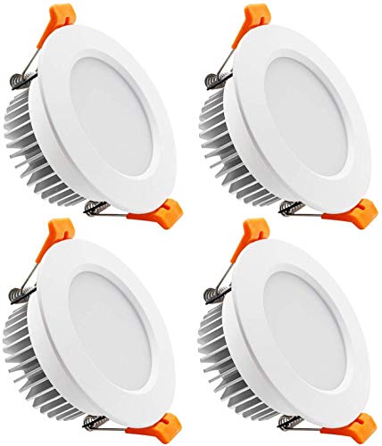 YGS-Tech 4 Inch LED Recessed Lighting Dimmable Downlight, 9W(80W Halogen Equivalent), 5000K Daylight White, CRI80, LED Ceiling Light with LED Driver (4 Pack)