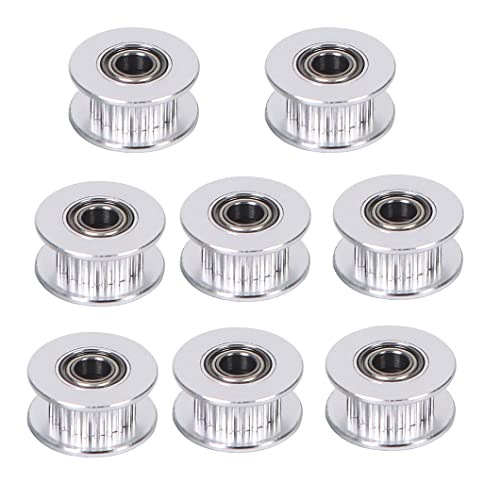 8-Pack 20T GT2 Aluminum Idler Pulleys for 3D Printer CNC