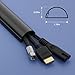 D-Line 13.12ft Cord Hider Kit, Patented Cable Cover, Hide Wires on Wall, Channel for TV Mount Cords, Raceway Wire Hiders, Paintable, Adhesive, Half Round, 4X 1.18in W x 0.59in H x 39in Lengths, Black