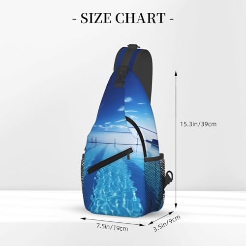 Mochila cruzada deportiva negra para adultos miniatura 3