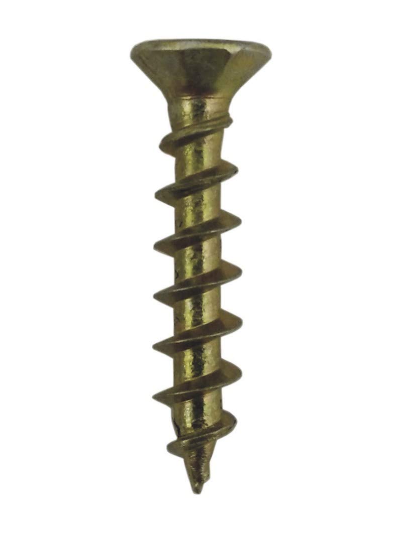 Gardinia 4.3mm x 25mm Upvc Fixing Screws in Yellow Finish - Bag of 20
