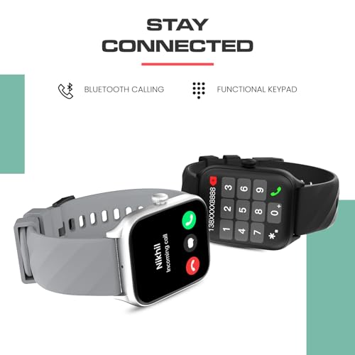 Image of CELLECOR E1 Flex 1.83 inch (46.48mm) HD Display Smart Watch, 500 Nits, 60Hz Refresh Rate, Bluetooth Calling, AI generated Watch Faces, 100+ Sports Modes, Health Suite, Voice Assistance (Silver-Grey)