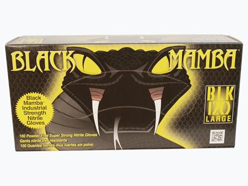 Black Mamba Super Strong Nitrile 100 Glove BOX (LARGE)