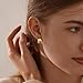 SHERLOVE Trendy Gold Plated Knot Earrings for Women Chunky Statement Dangle Earrings Lightweight Hypoallergenic Fashion Accessories Gifts for Womens Gold Jewelry-Style D