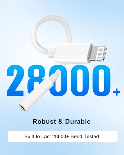 Image of [Apple MFi Certified] 10 Pack Lightning to 3.5 mm Headphone Jack Adapter, iPhone Aux Adapter Converter Dongle Audio Cable Compatible with iPhone 14 13 12 11 X XS 8 7 | 3.5 MM Headphone Jack Adapter Converter Dongle Audio Cable for Apple iPhone 14 13 12 11 X XS 8 7 Audio Aux