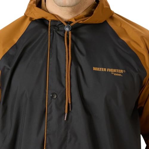 Image of ZEEL Water Fighter Rain Coat for Men with Adjustable Hood, Polyester Waterproof Full Sleeves Top and Bottom Set Rainwear, Front Zip with Snap Button Flap, EWF87 EWF94 EWF79 EWF74 Parent