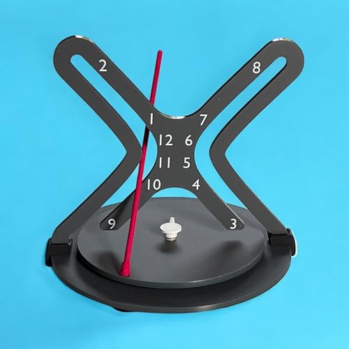 Hyperbola Clock de movimiento hipnótico y brazo fluorescente rojo vivo 2