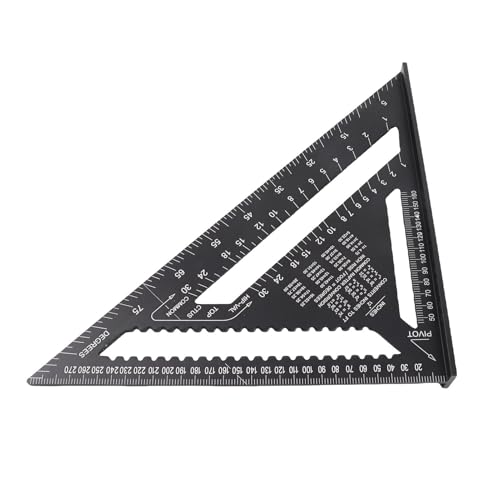 Regla Triángulo de Ángulo Recto de Aluminio 12 Pulgadas miniatura 6