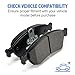 TJ Kongzhibi Front Rear Ceramic Brake Pads Sets Fit For 2007-2011 Dodge Nitro,For 2008-2012Jeep Liberty,For 2007-2017 Jeep Wrangler,For 2018 Jeep Wrangler JK(OE:D1273 D1274)